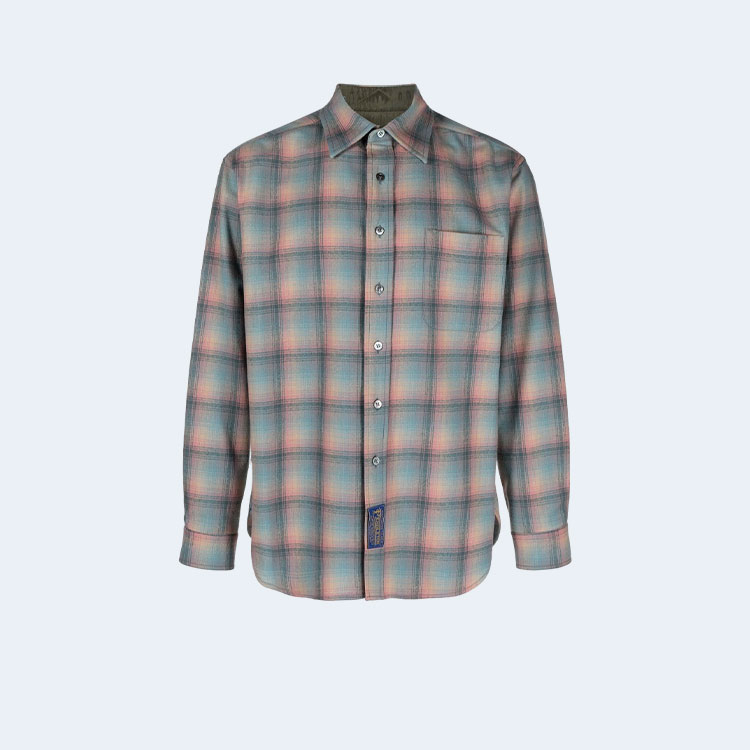 메종 마르지엘라 체크 롱 슬리브 셔츠